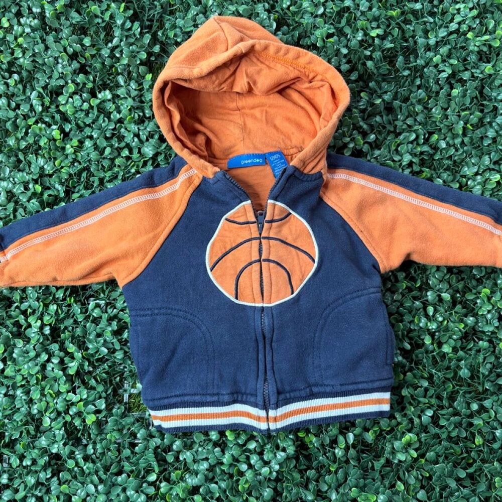 Greendog Baby Basketball Full Zip Hoodie – 12 Months